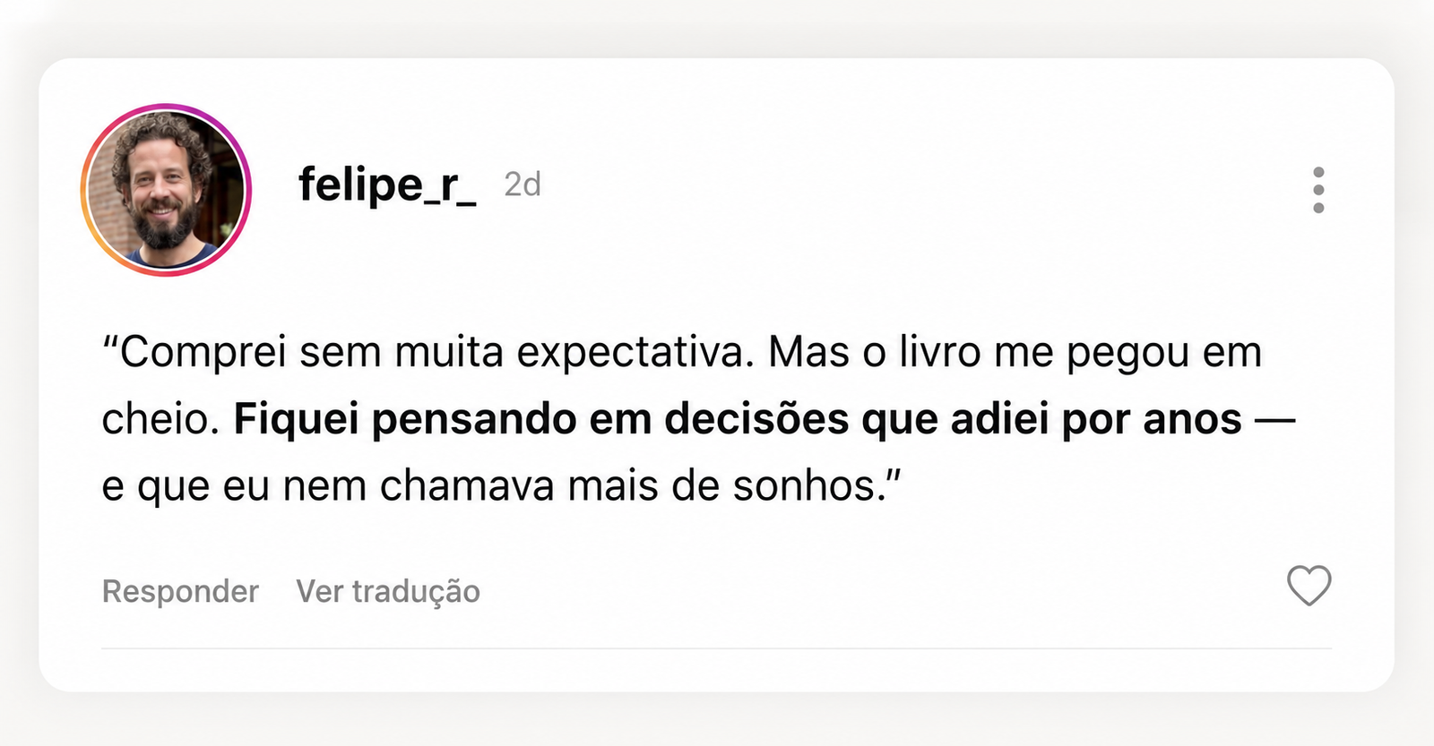 Comentário de leitor sobre O Talento Enterrado