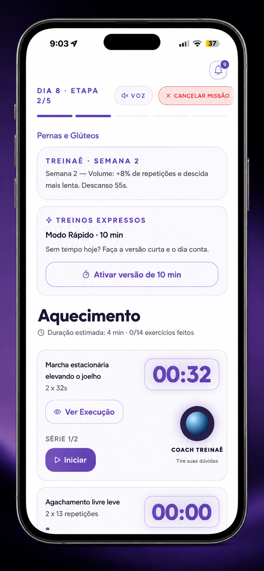 Treino aberto no TREINAÊ