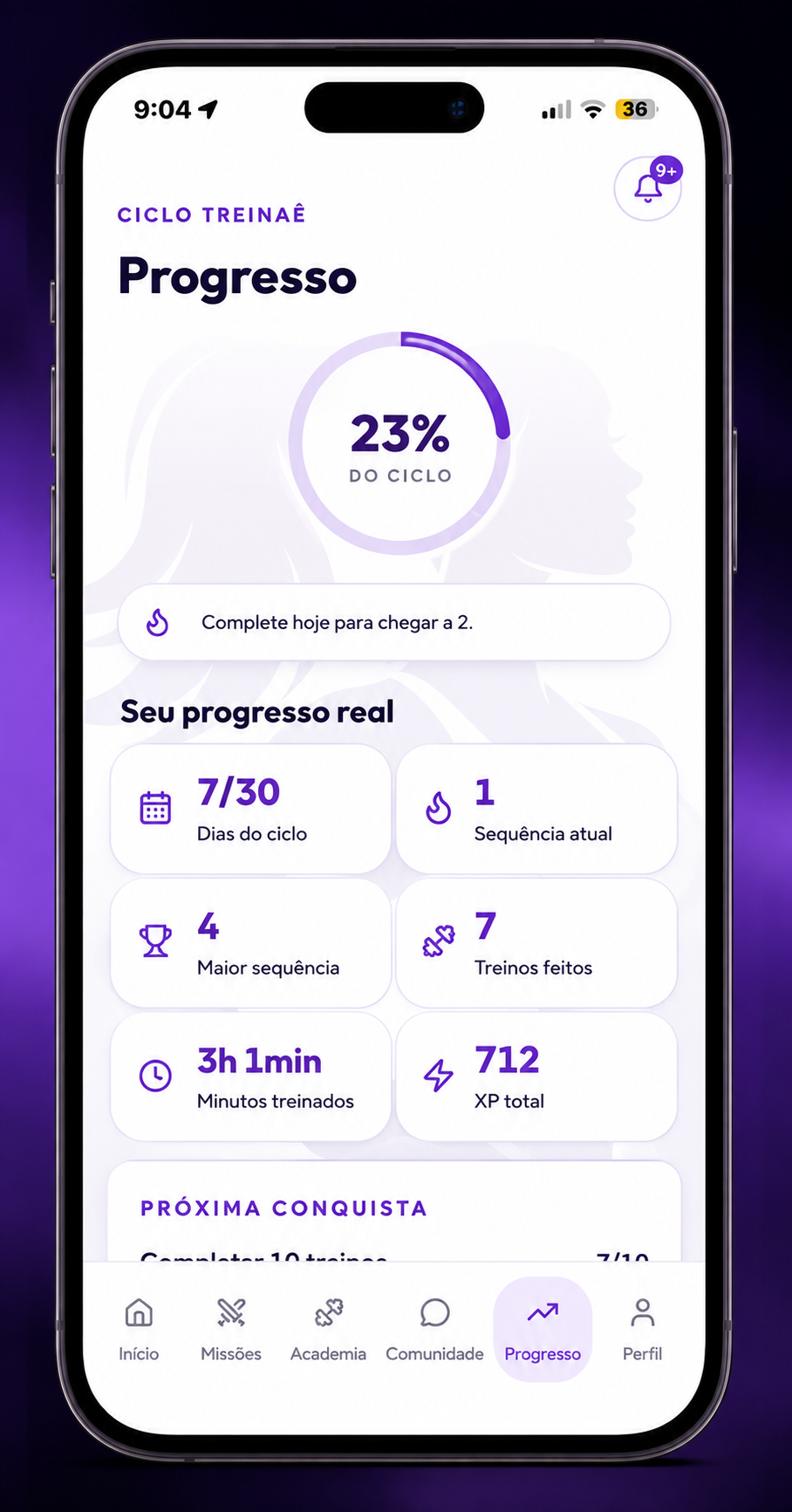 Progresso no TREINAÊ